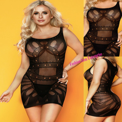 Sexy Lingerie For Women Sleepwear Babydoll Adult Nightwear Fishnet Stocking 6