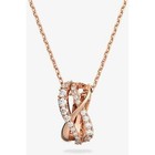 Swarovski Women's Pendant Necklace Twist Rose Gold Tone Plated Crystal 5620549