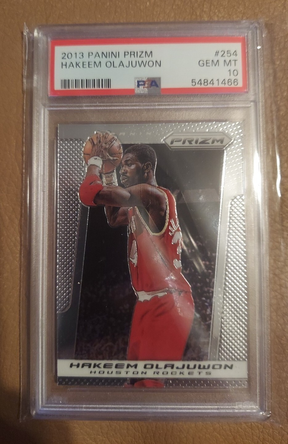 2013-14 Panini Prizm Hakeem Olajuwon PSA 10 Gem Mint Houston Rockets #254