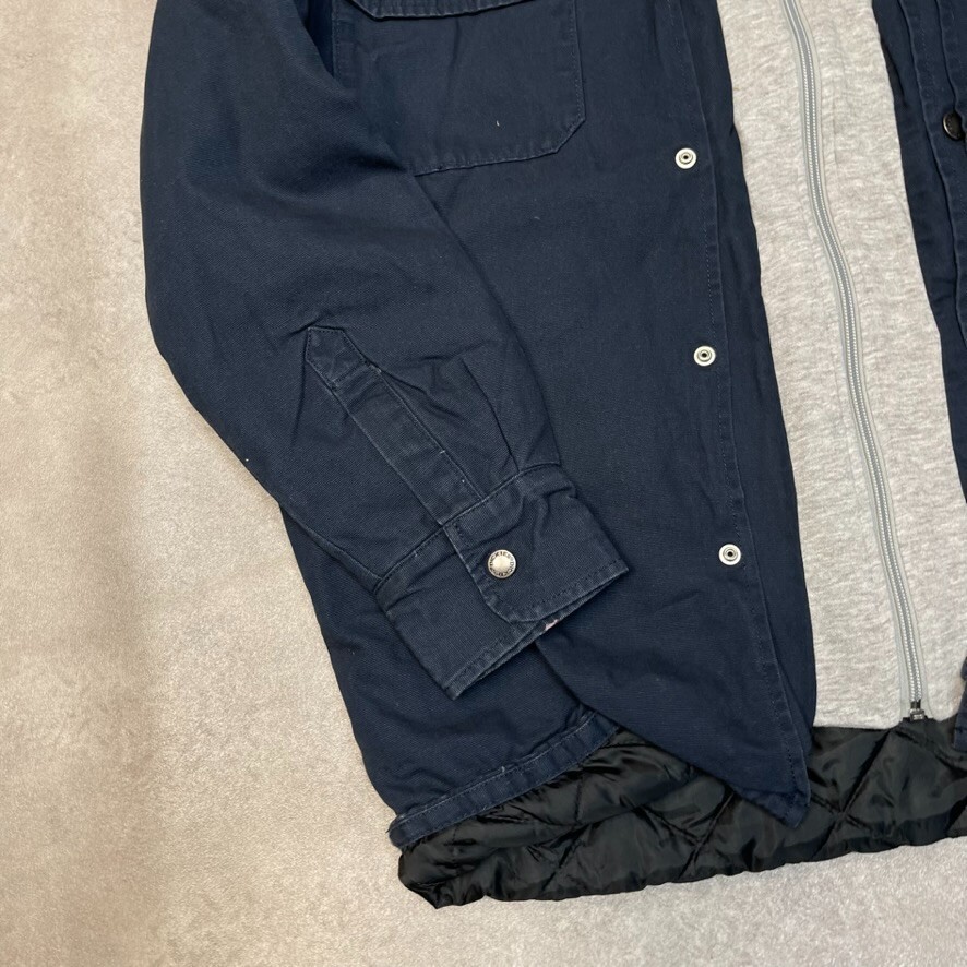Dickies Over Shirt Mens Y2K Quilt Lined Vintage Workwear Jacket, Navy, Small image 6