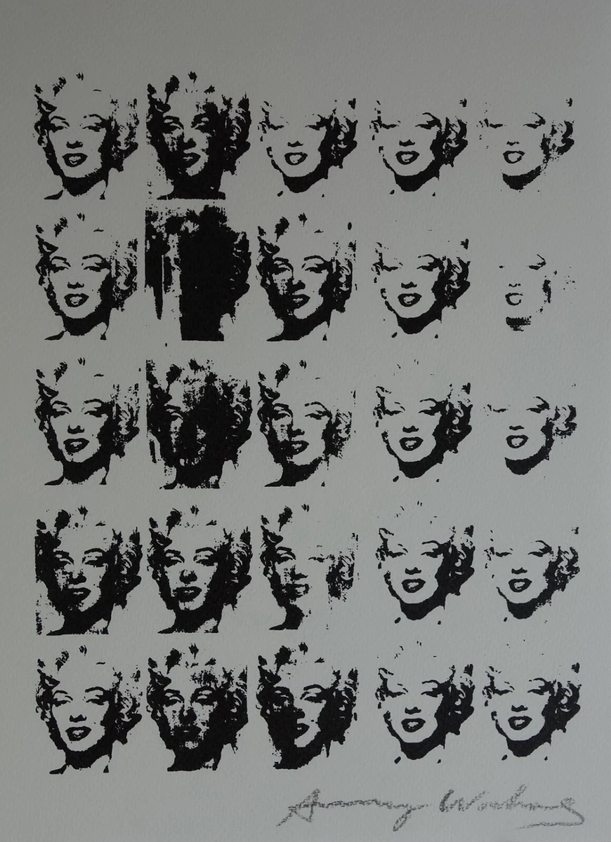 Pop Art Andy Warhol Marilyn Monroe Black And White