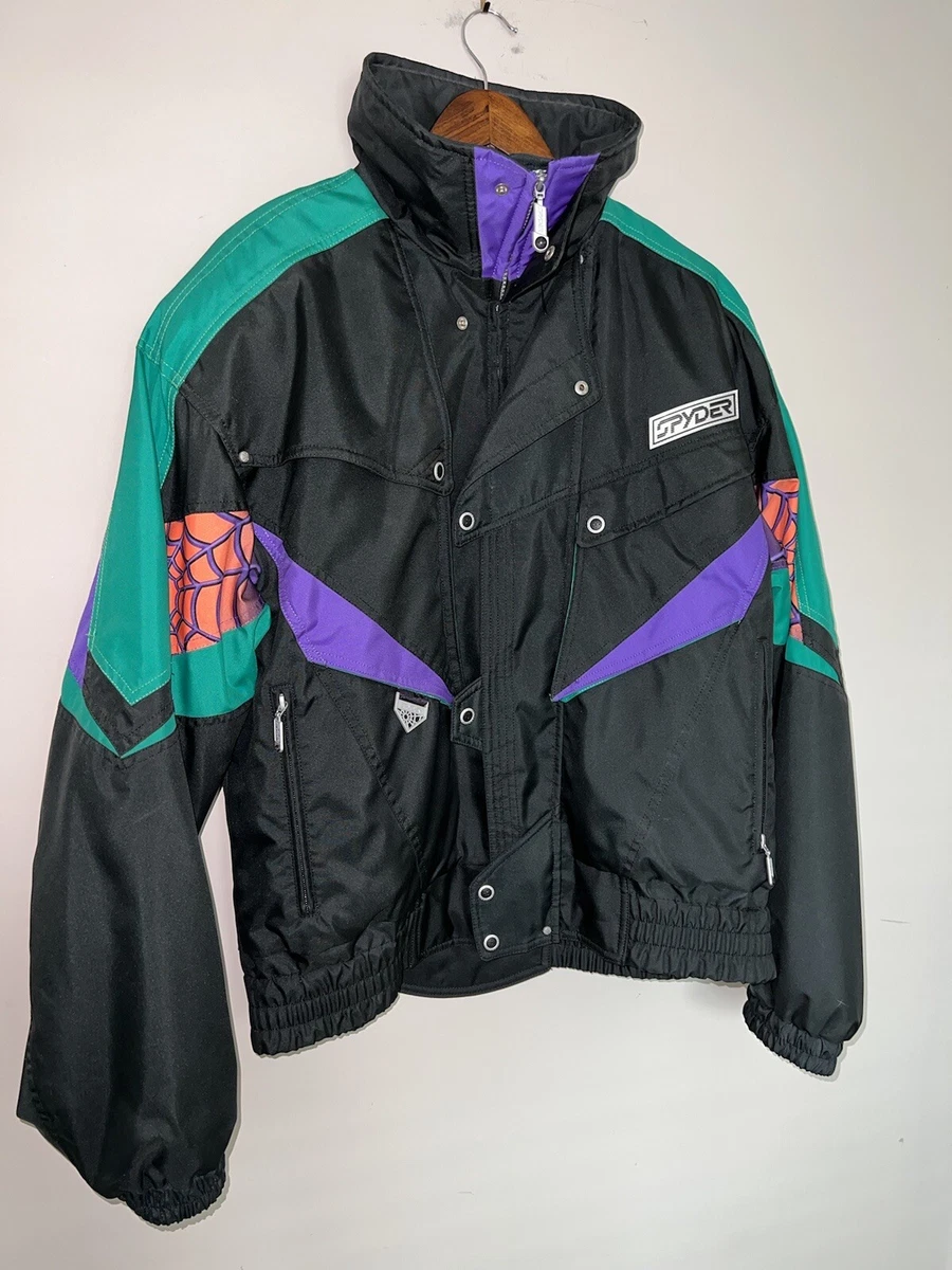 Vintage Spyder Ski Snowboarding Jacket Coat Mens XL Spider Web Design Japan