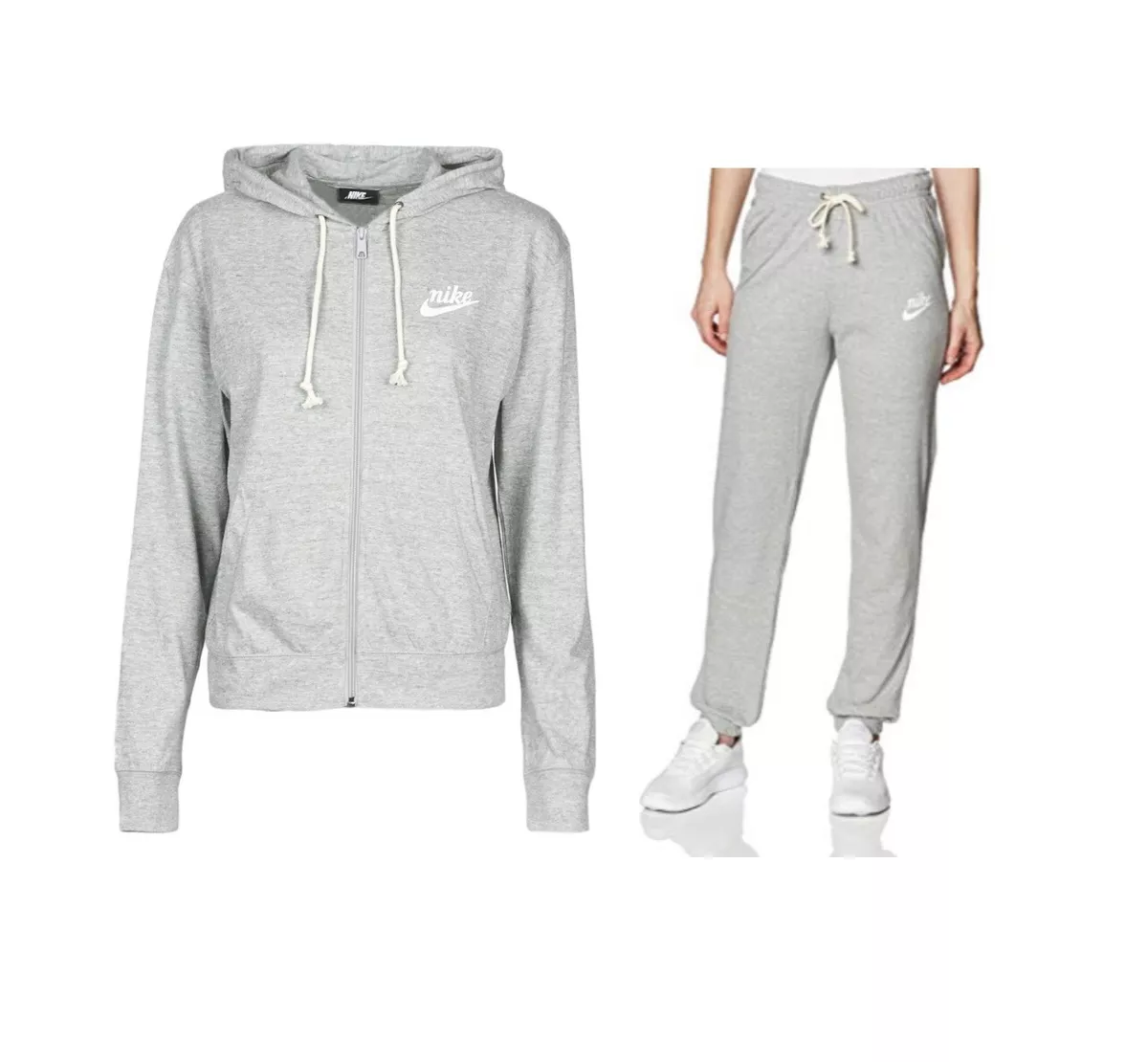Womens nike tracksuit set grey cheap