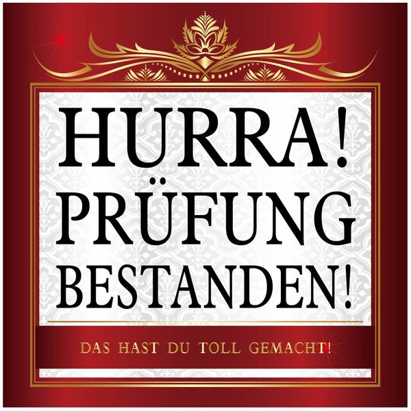 Aufkleber Hurra!PrüFung Bestanden Sticker 10X10 Cm FüHrerschein Abschluss Abitur-image