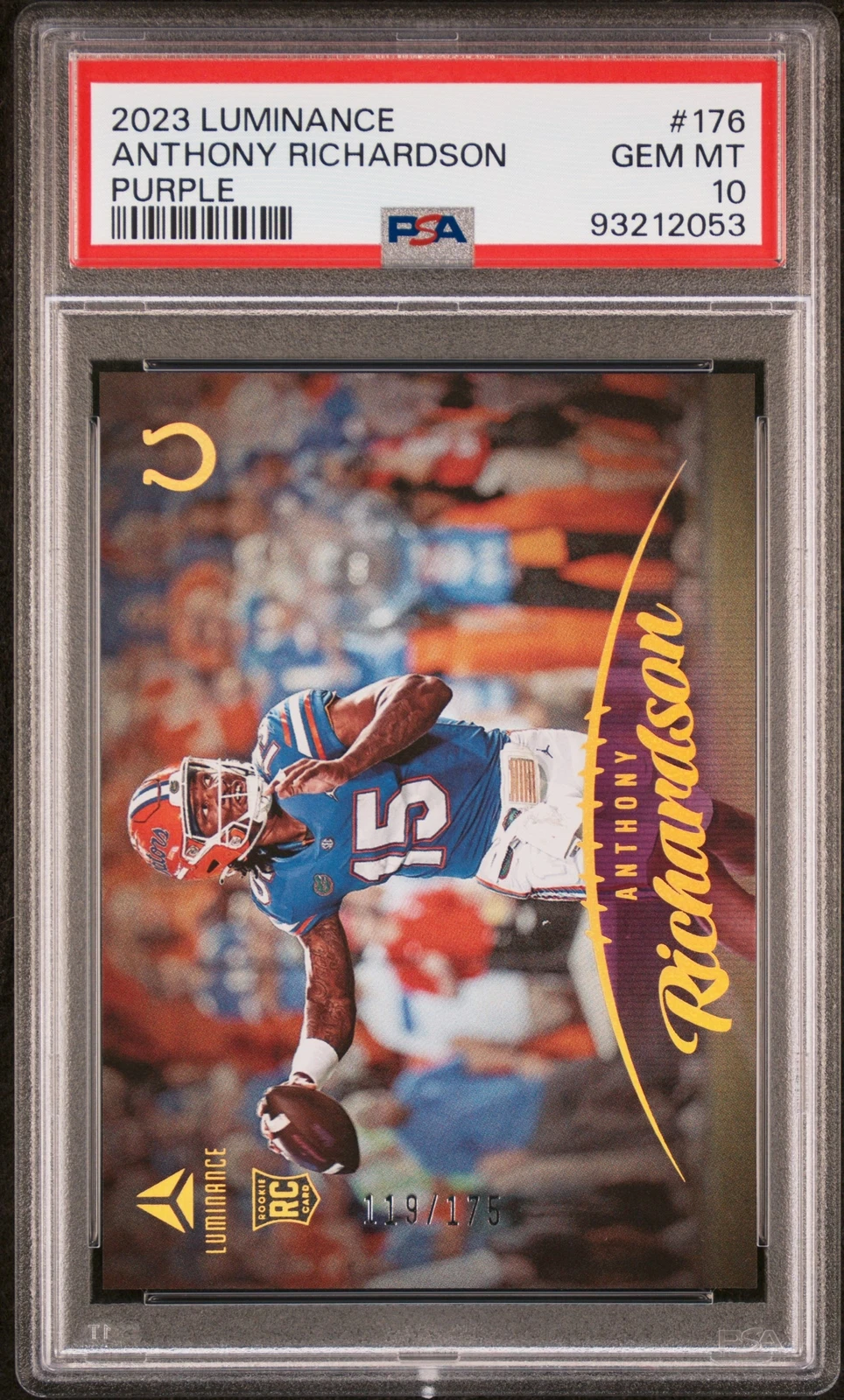 Anthony Richardson Panini Luminance #176 Purple
