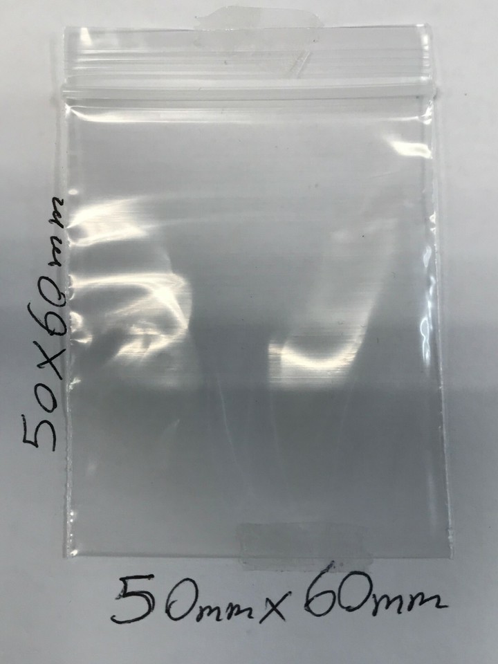 GRIP Seal BAGS UK 100 Small Clear Plastic Bags Baggy Resealable Zip ...
