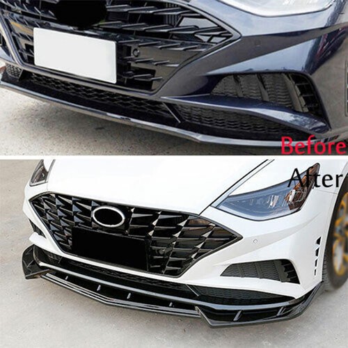 For Hyundai Sonata 2020-2022 2023 Black Front Bumper Lower Lip Spoiler ...