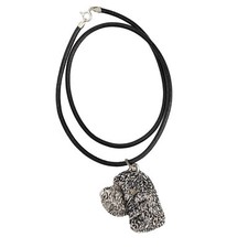 Romagna Water Dog, Lagotto Romagnolo - Necklace with dog, silver-plated pendant