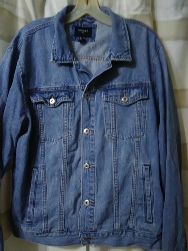 Forever 21 Men's Denim Jean Jacket Coat 
