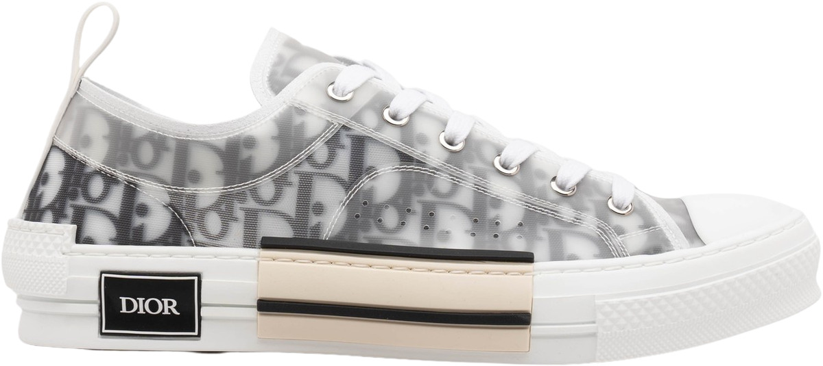 DIOR B23 High-top Sneaker White And Black Dior Oblique Canvas - Size 50 - Men