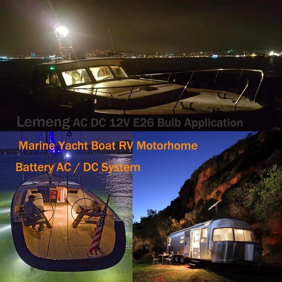 12V LED Light Bulb 7W 630Lm AC/DC 12 Volt Low Voltage E26 Base (2700K Warm - Image 4 of 4