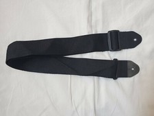 No Name Unknown Brand Nylon Black Guitar Bass Strap Adjustable 31"-56" Long