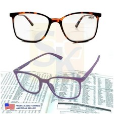 BIFOCAL READING GLASSES FREE STUFF Matte finish THIN COMPOSITE FRAME 125 to 400