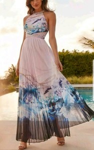 lipsy pleated maxi dress