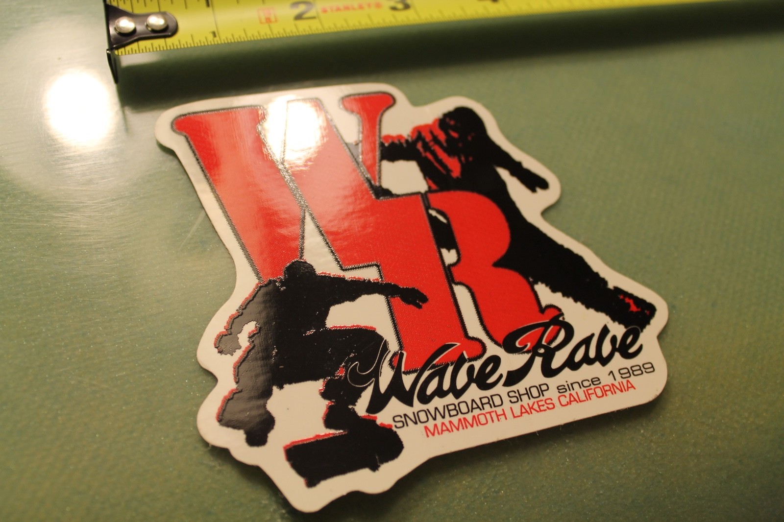 WAVE RAVE Snowboard Shop MAMMOTH CALIFORNIA '89 ~4" Vintage SKI Decal STICKER
