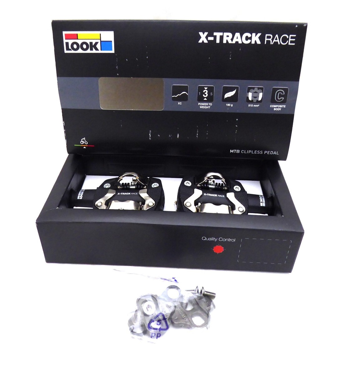 Pédales Vélo LOOK X-TRACK RACING - Noir Chromoly - Double Face - Neuf En Boîte