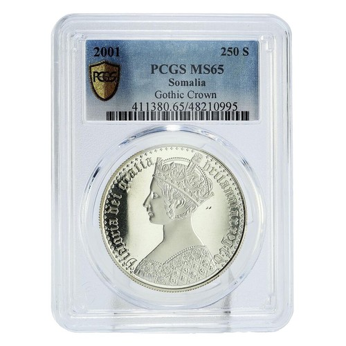 Somalia 250 shillings Queen Victoria Gothic Politics MS65 PCGS