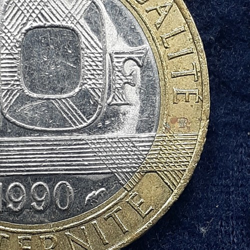 1990 France 10 Francs Bimetallic Spirit of Freedom Sculpture 22.86mm coin - Picture 8 of 10