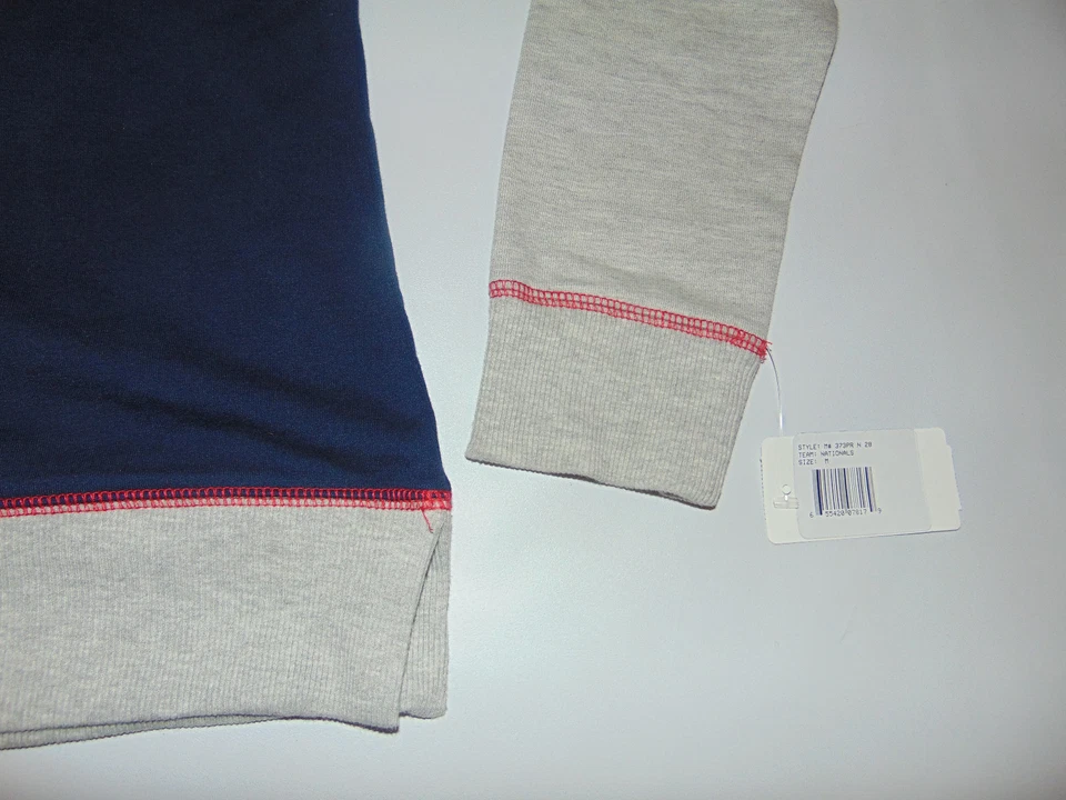 Sudadera Suéter Sudadera Mediana MLB Béisbol Nats Nats de los Washington Nationals NUEVA *AGUJERO Foto 3 de 4