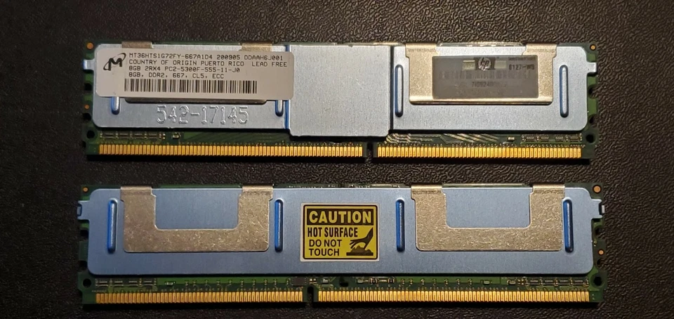 Micron/HP 16GB (4 x 4GB) 2Rx4 PC3-10600R DDR3 Server RAM Memory - Image 2 of 4