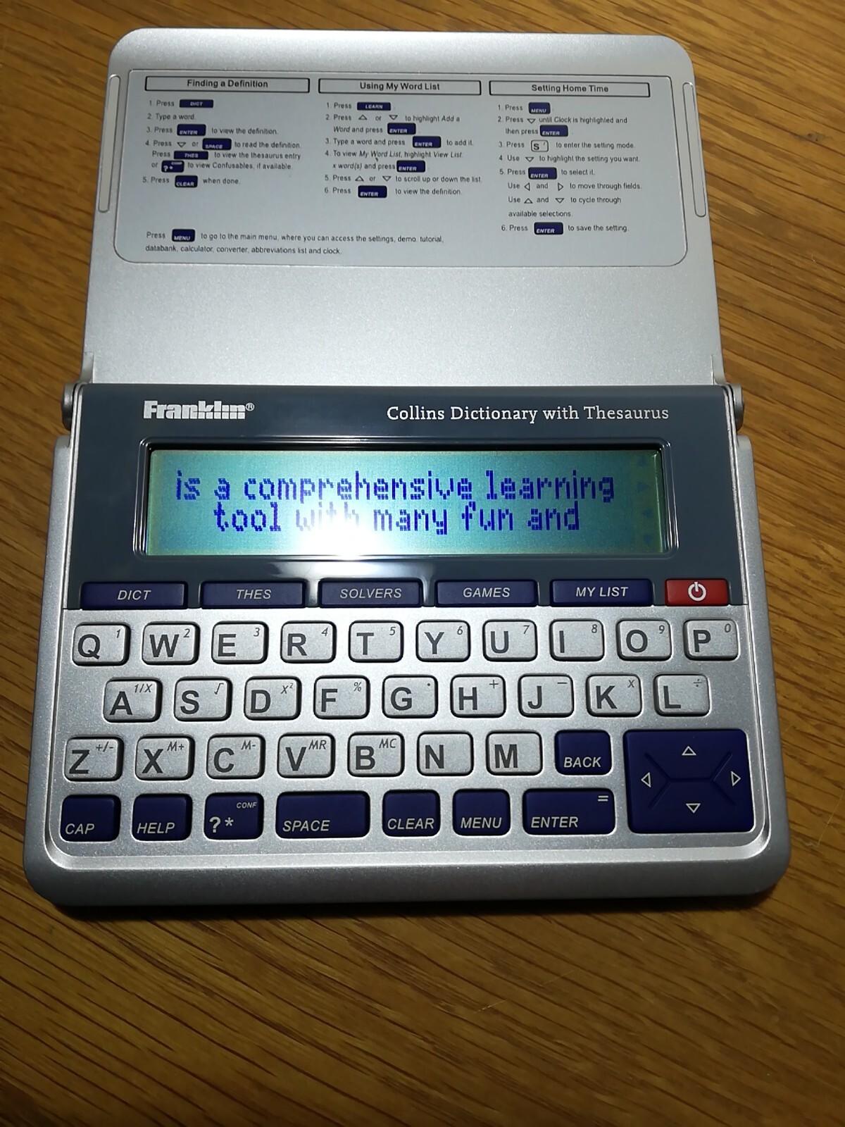 084793997679+Franklin+DMQ570+Collins+English+Dictionary+26+Thesaurus