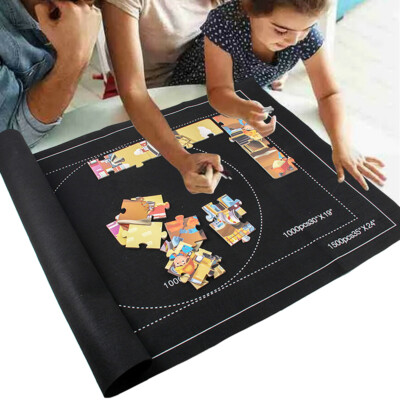 Hot Felt Jigsaw Storage Mat Puzzles Blanket Mat Roll Up Up To 1500 Pieces Game
