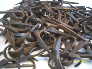 7 Old Wrought Iron Ceiling Hooks Repurpose Plants Bird Feeder