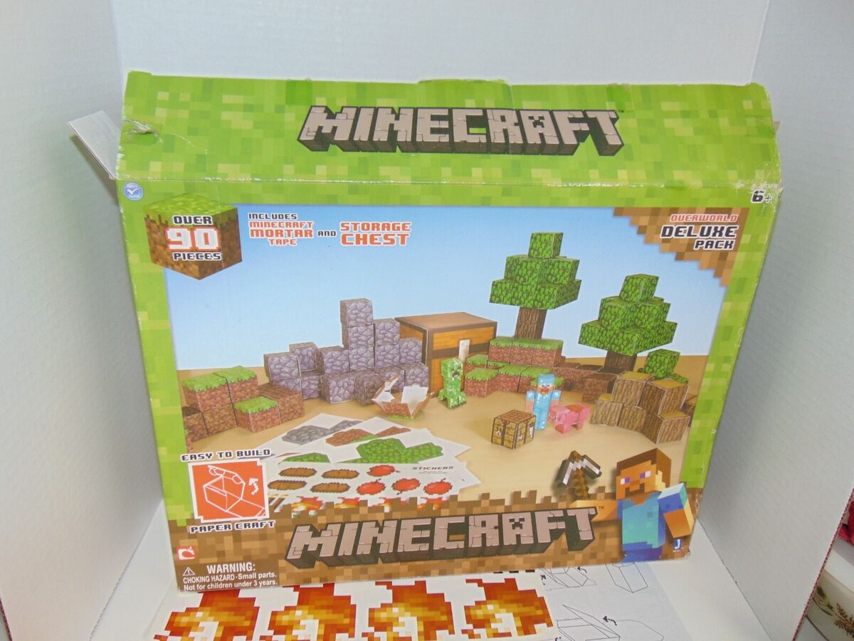 Minecraft Papercraft Overworld Deluxe Set, Over 90 Pieces