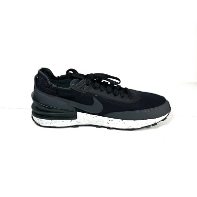 Nike Waffle One Crater Mens Sneakers Black Grey Fog Shoes  display picture 2