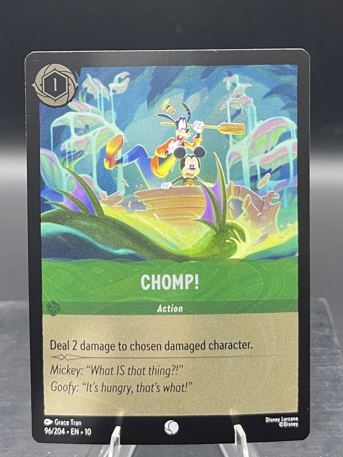 Disney Lorcana-Whispers in the Well-Chomp!-#96-Cold Foil Holo-NM
