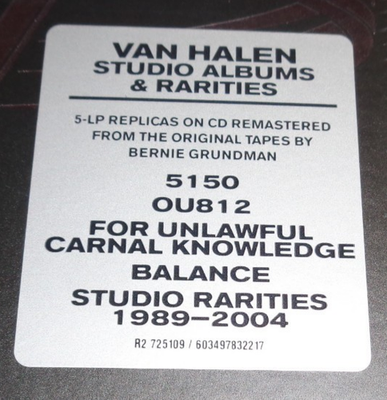 Van Halen The Collection II 5CD Box Set 2023 Remastered Sammy