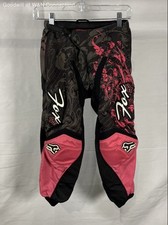 Fox Racing Youth Motocross Pants Black Pink Gray Floral Filigree Padded Sz 10