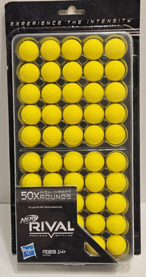 Nerf Rival High-Impact Rounds 50-Pack Refill Ammo for Nerf Rival Products Only