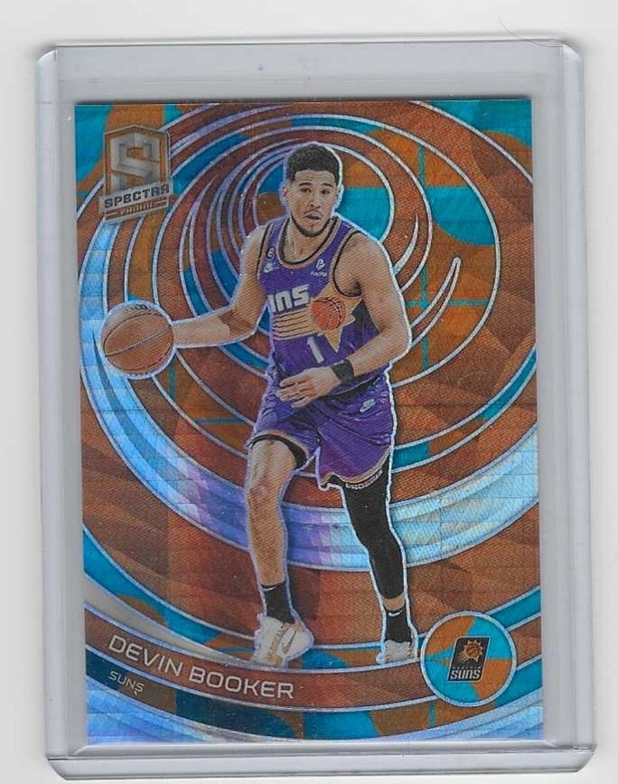 2022-23 Panini Spectra - Devin Booker #83 Asia Blue & Orange Prizm /49