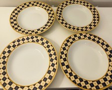 Studio Nova Highlife Coupe Bowl 8in Cereal Soup Blue Cream Gold Lenox Set Of 4