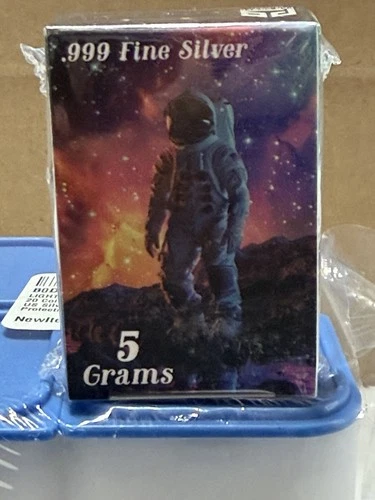 .999 Fine Silver 5g Bar Astronaut Design Limited Edition 2156 of 3000