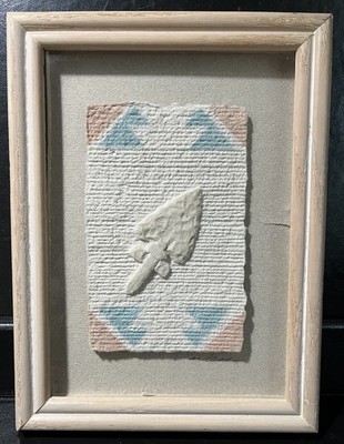 Vtg. FIGI Graphics SW 3D Art Signed  Wess , Framed 6x8  Wet Cast Paper