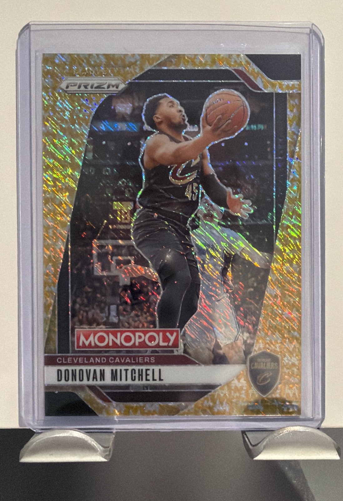 2024-25 Panini Prizm Monopoly - Donovan Mitchell #13 Millionaire Gold Shimmer...