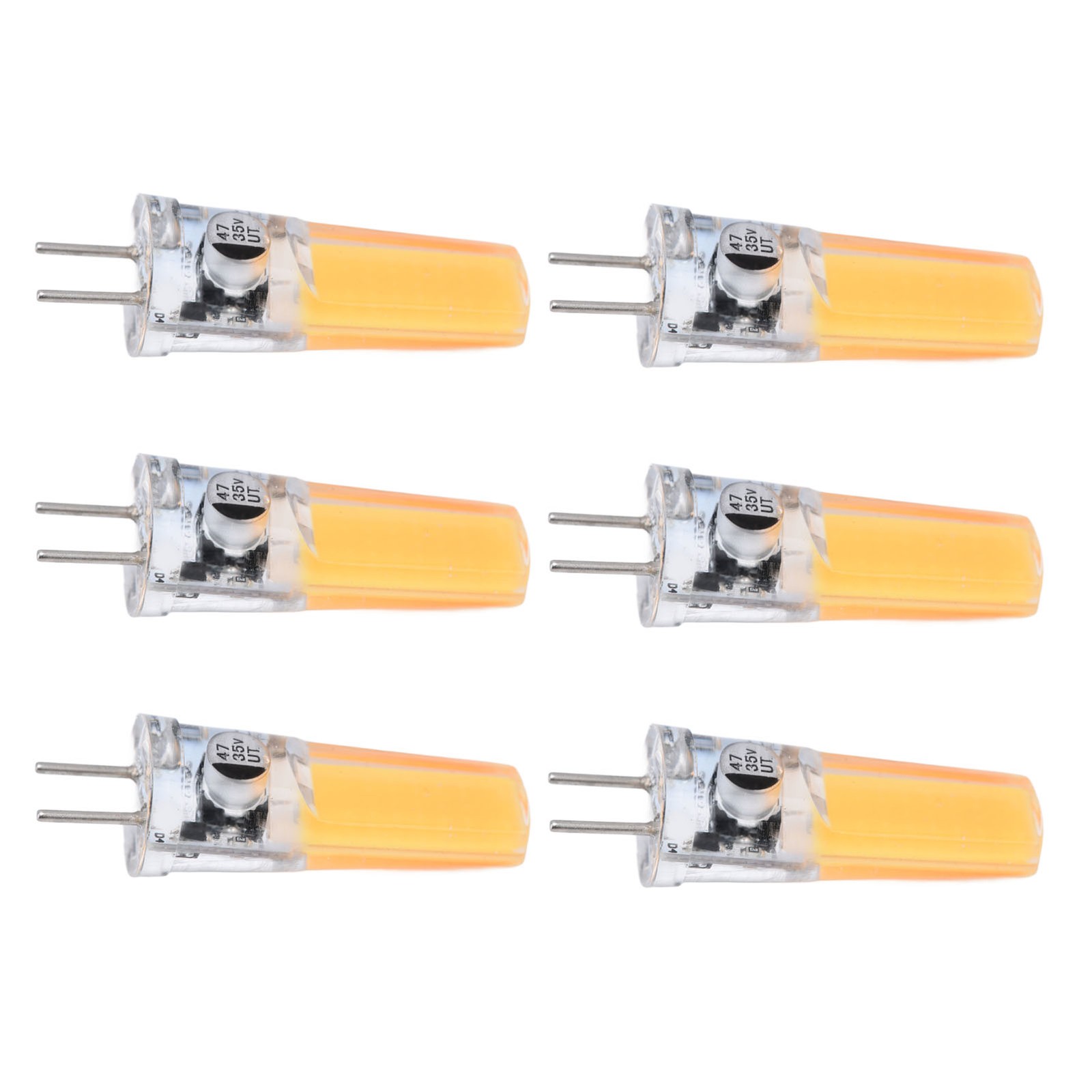 (Warm White)6Pcs GY6.35 LED Bulb 5W COB Light Bulb Silicone Light Bulb COB.