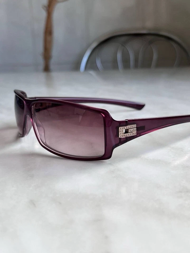Очки солнцезащитные Gucci 1999 бледные бордовые розовые красные прямоугольные GG 2515/STRASS кристаллы - Изображение 2 из 4