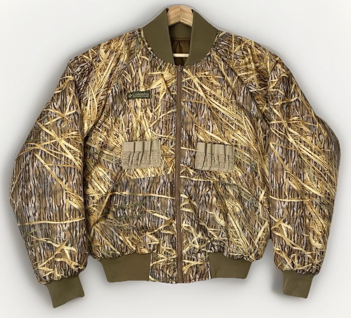 Columbia Reversible Shadow Grass Brown Hunting Bomber Jacket Men’s Size M