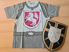 Ritter Kostüm Gr. 116-122-128-134, 6-9 Jahre Schild, Fasching Karneval T-Shirt