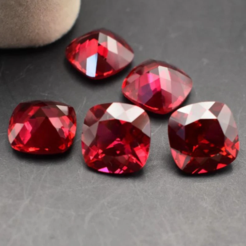 Lab-grown Ruby 0.5-10ct Cushion Cut AGL VVS1 Loose Gemstone for Jewelry DIY - Image 2 of 4