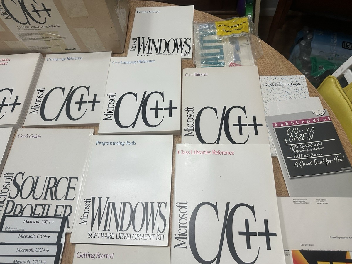 1992 Microsoft C/C++ Windows Software Development Kit Rare Set | eBay