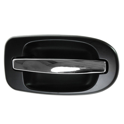 Trq Exterior Door Handle Chrome Sliding Passenger Side Rear Black Compatible