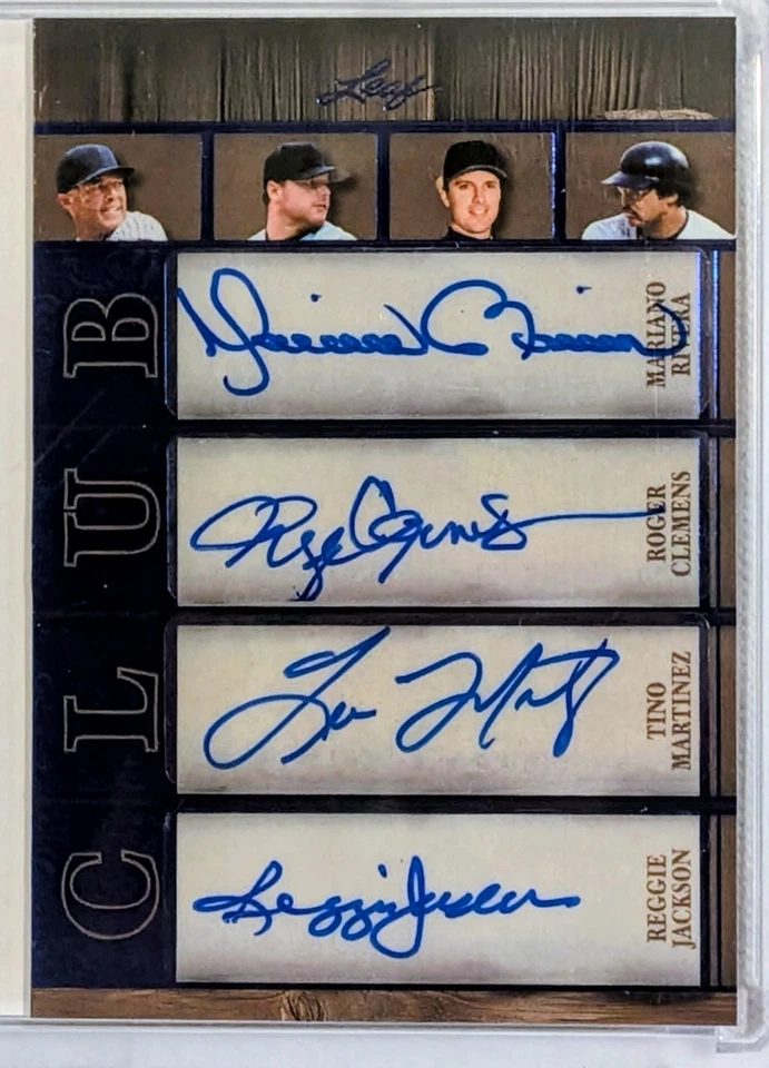 5/5 New York Yankees 8 HOF Autos 2025 Leaf History Book Sports Edition SSP - Image 4 of 4