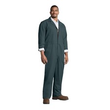 Red Kap Mens Industrial Work Coverall Size 46 Style 85-642 Spruce Green Full Zip