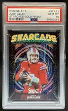 2022 Panini Select Josh Allen Starcade Gold Prizm #/10 Bills PSA 10 GEM MINT