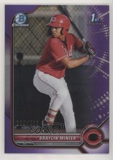 2022 Bowman Chrome Prospects Purple Refractor 239/250 Braylin Minier #BCP-93 6u5