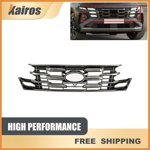New Front Grille Black Chrome Fits 2025 2026 Hyundai Tucson 86350N9HB0TRC - product listing photo